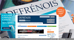 Desktop Screenshot of defrenois.lextenso.prod.doloforge.com